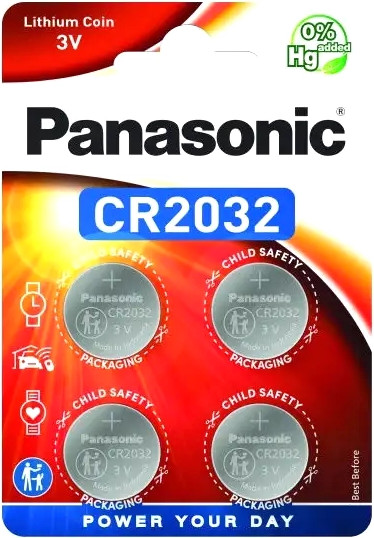 Изображение товара Комплект батареек Panasonic Lithium CR2032 BL4 (CR-2032EL/4B)