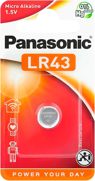 Изображение товара Батарейка Panasonic LR43 BL1 (LR43EL/1B)