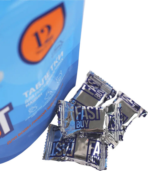 Изображение товара Таблетки для посудомоечных машин FASTBUY ECO Crystal Power DishTabs (12шт)