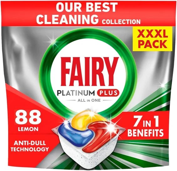 Изображение товара Капсулы для посудомоечных машин Fairy Platinum Plus Лимон (88шт)