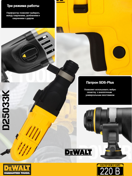 Изображение товара Профессиональный перфоратор DeWalt D25033K