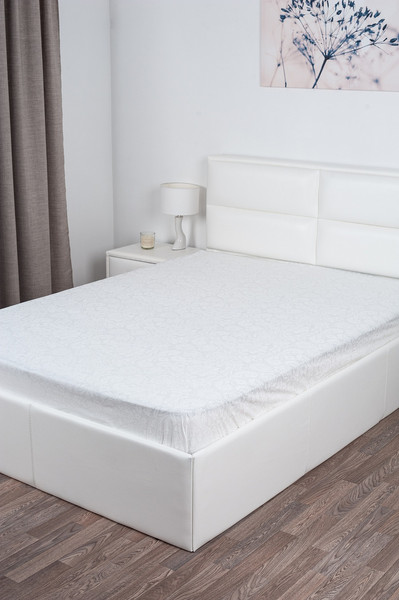 Изображение товара Простыня Миланка Жаккард 200x160x20 / 1221 (белый, поплин)