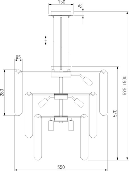 Изображение товара Люстра Евросвет Claire 60171 (золото)