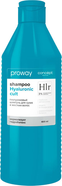 Изображение товара Шампунь для волос Concept Гиалуроновый для сухих и жестких волос (400мл)
