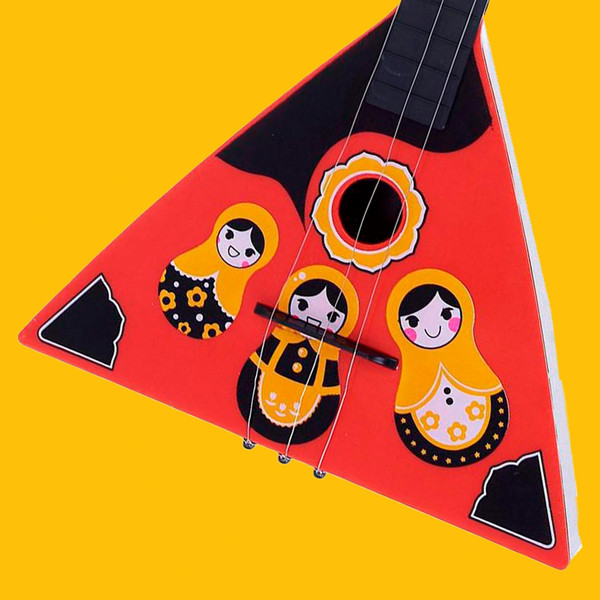 Изображение товара Музыкальная игрушка Sima-Land Балалайка. Матрешка B-78A / 7869380 (красный)