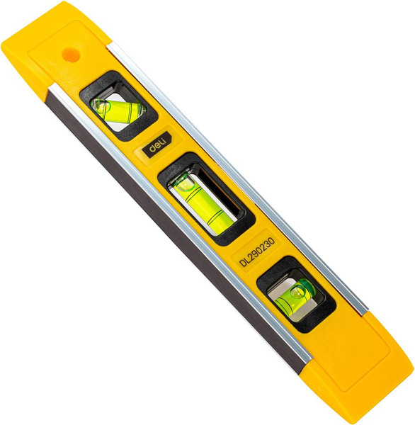 Изображение товара Уровень строительный Deli Пузырьковый / EDL290230 (230мм)