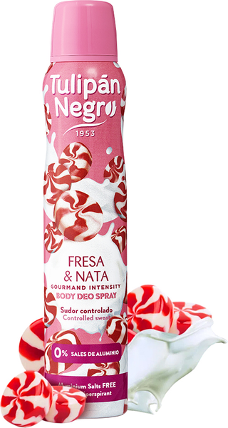 Изображение товара Дезодорант-спрей Tulipan Negro Fresa&Nata Клубника и Сливки (200мл)