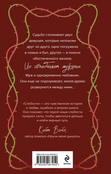 Изображение товара Книга Эксмо Слабости, твердая обложка (Дейн Рина)
