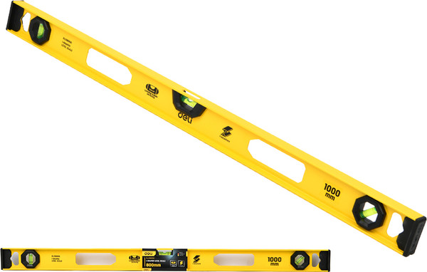Изображение товара Уровень строительный Deli YS EDL291000G (1000мм, рельсовый)