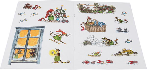 Изображение товара Развивающая книга Белая ворона Петсон и Финдус рождественские головоломки, мягкая обложка (Нурдквист Свен)