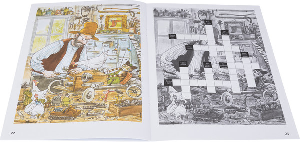 Изображение товара Развивающая книга Белая ворона Петсон и Финдус решают кроссворд, мягкая обложка (Нурдквист Свен)