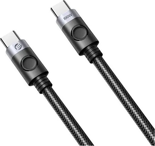 Изображение товара Кабель Orico C2CZ-15-BK-BP (1.5м, черный/серебристый)