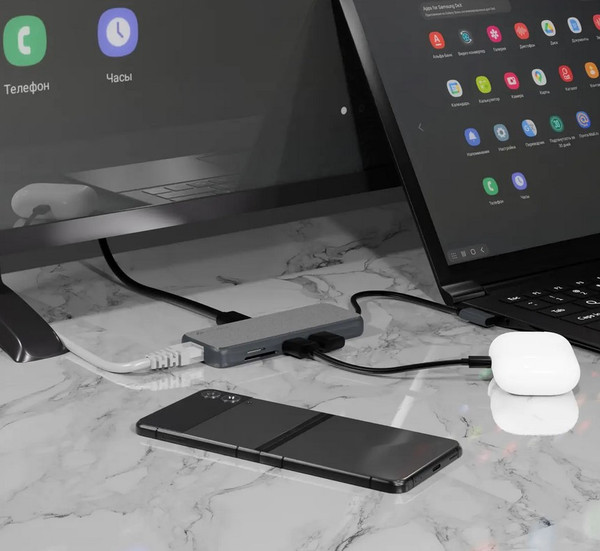 Изображение товара Док-станция для ноутбука Lyambda LC130 (серый)