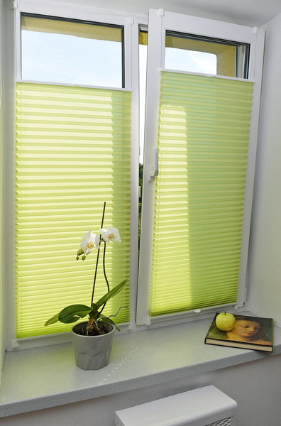 Изображение товара Штора-плиссе Delfa Basic Crush СПШ-8513 (48x160, салатовый)