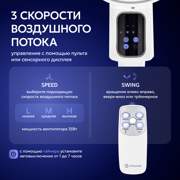 Изображение товара Вентилятор Evolution AL-304R (белый)