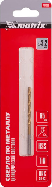 Изображение товара Сверло Matrix по металлу 717320