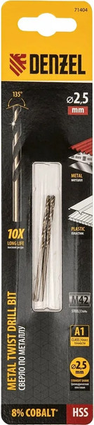 Изображение товара Набор сверл Denzel по металлу 71404