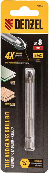 Изображение товара Сверло Denzel по керамической плитке 728073