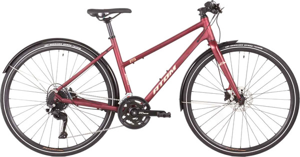 Изображение товара Велосипед ATOM Symbiotic Speed Lady 47 / NN013189 (матовый/бордовый-красный, разобранный, в коробке)