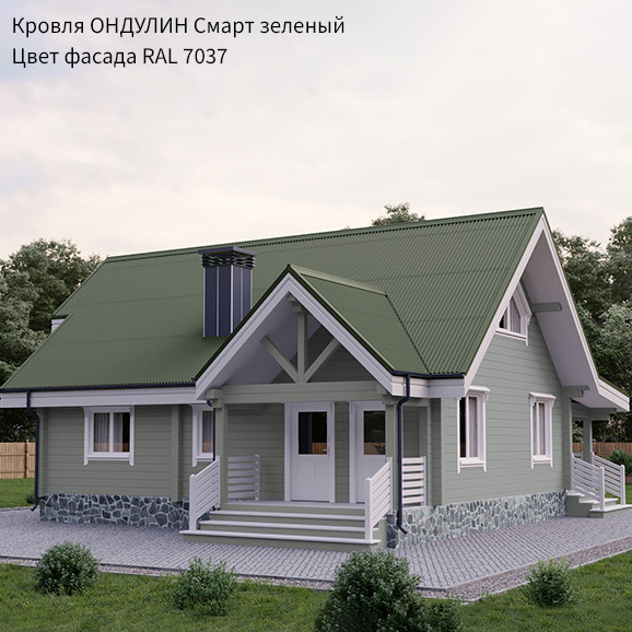 Изображение товара Лист кровельный Onduline Smart DIY (1950х760, зеленый)