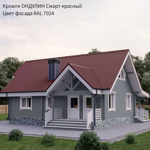Изображение товара Лист кровельный Onduline Smart DIY (1950х760, красный)