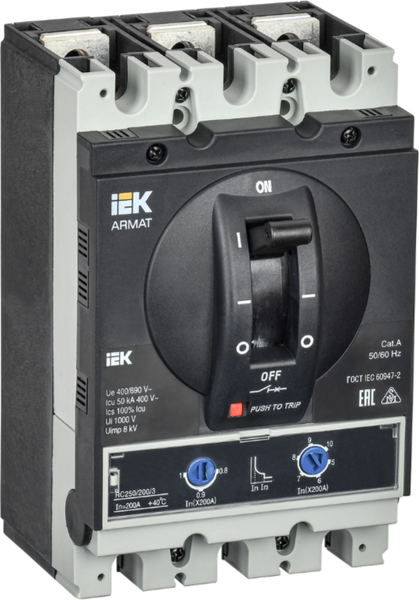 Изображение товара Выключатель автоматический IEK AR-MCCB-3G-050-0200A-ATUC
