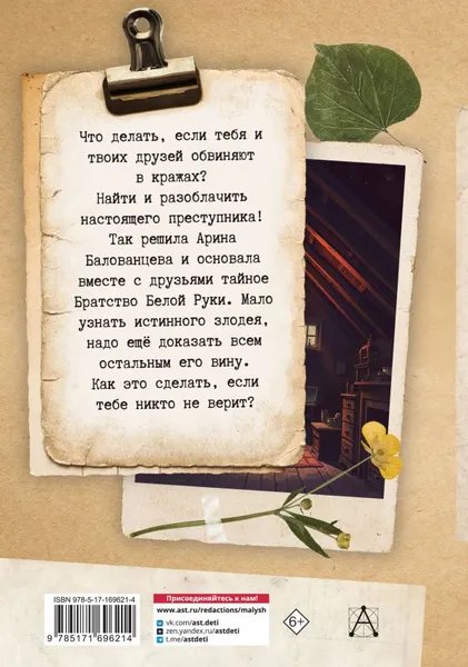 Изображение товара Художественная книга АСТ Братство Белой Руки, твердая обложка (Нестерина Елена)