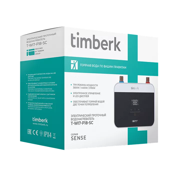 Изображение товара Проточный водонагреватель Timberk T-WI7-P18-SC