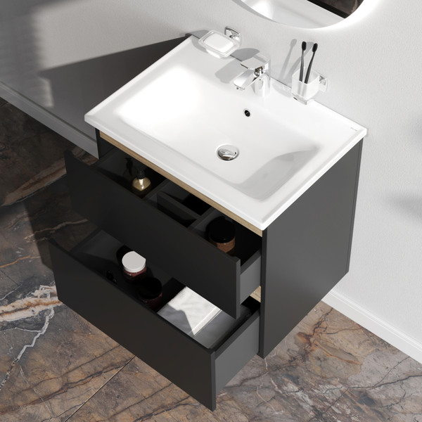 Изображение товара Тумба с умывальником AM.PM X-Joy M85-FHX0652BM-WCC0652WG