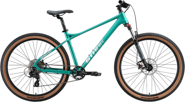 Изображение товара Велосипед STARK Hunter 27.1 D 2025 (19, зеленый матовый/серебристый металлик, разобранный, в коробке)