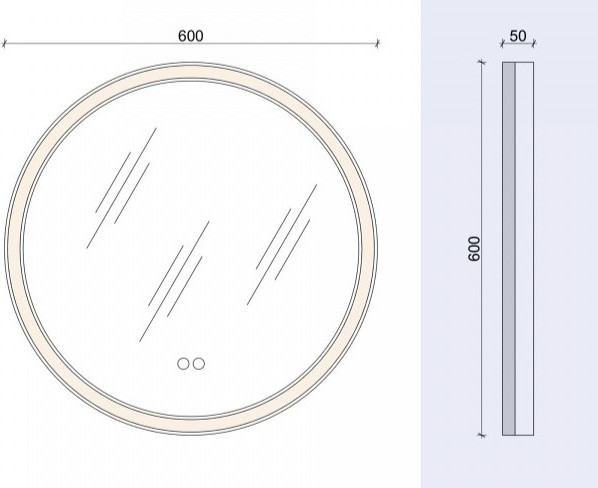 Изображение товара Зеркало Teymi Lina Romantic Gold D60 LED / T20131