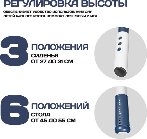 Изображение товара Комплект мебели с детским столом NINO Play BS-8830+8833C(Blue)