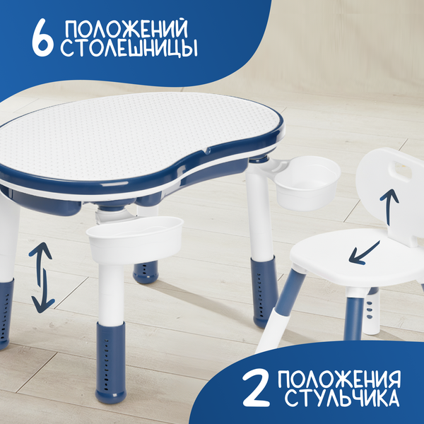 Изображение товара Комплект мебели с детским столом NINO Play BS-8830+8833C(Blue)