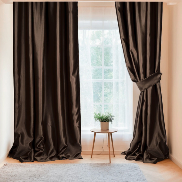 Изображение товара Комплект штор Mio Tesoro Блэкаут 150x250 (2шт, шоколад)