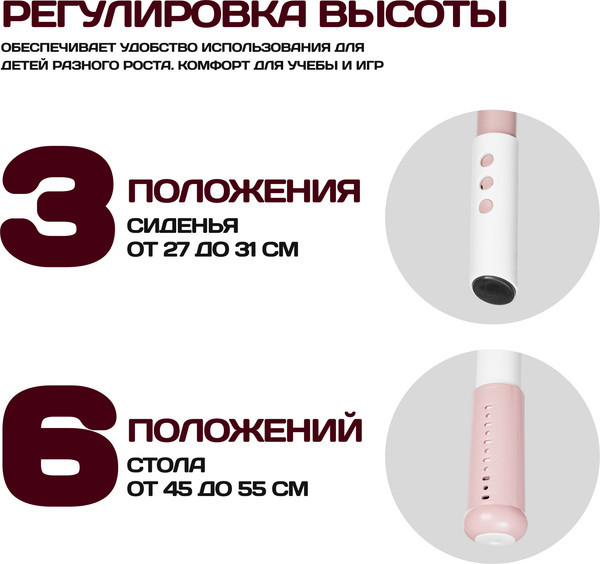 Изображение товара Комплект мебели с детским столом NINO Play BS-8830+8833C(Pink)