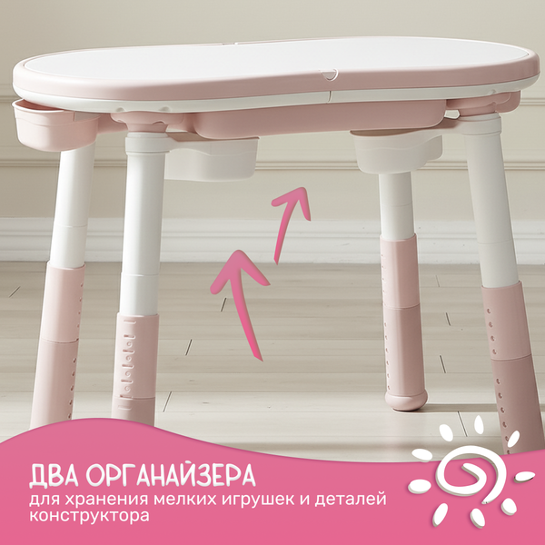 Изображение товара Комплект мебели с детским столом NINO Play BS-8830+8833C(Pink)