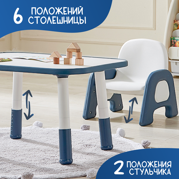 Изображение товара Комплект мебели с детским столом NINO Standart BS-8832P+30C(Blue)