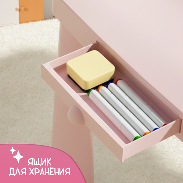 Изображение товара Комплект мебели с детским столом NINO Polo BS-8836(Pink)