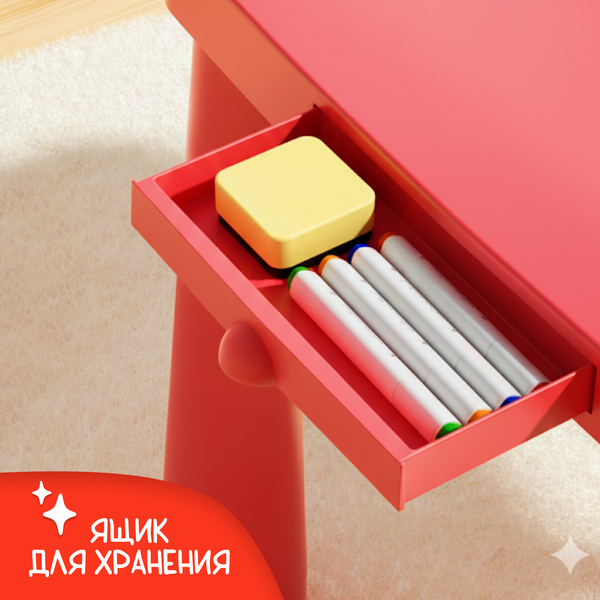 Изображение товара Комплект мебели с детским столом NINO Polo BS-8836(Red)