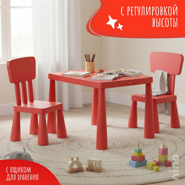 Изображение товара Комплект мебели с детским столом NINO Polo BS-8836(Red)