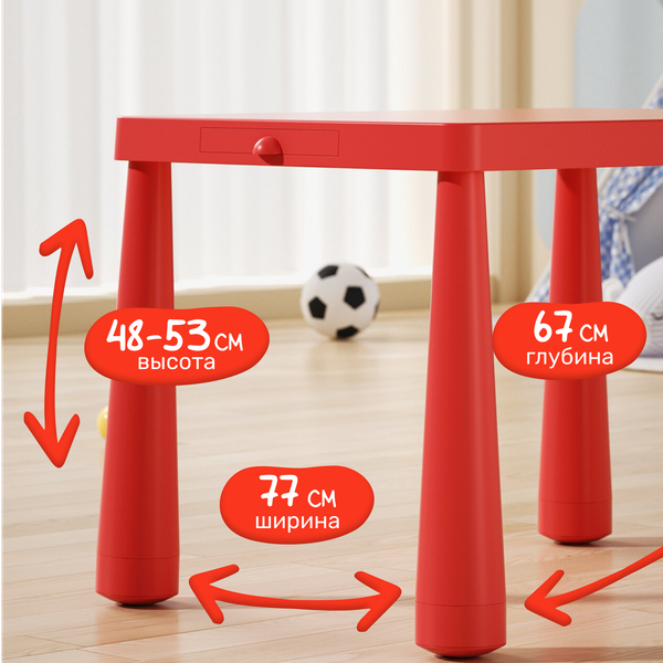 Изображение товара Комплект мебели с детским столом NINO Polo BS-8836(Red)