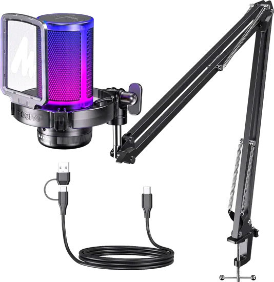 Изображение товара Микрофон Maono DGM20S с стойкой-держатель (черный)