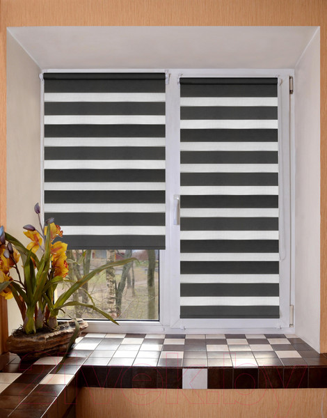 Изображение товара Рулонная штора Lm Decor Грация ДН LB 10-24 43x160 (графит)