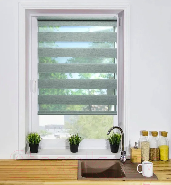 Изображение товара Рулонная штора Lm Decor Фьюжн ДН LB 20-06 52x160 (серый)