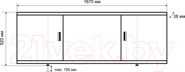 Изображение товара Экран для ванны Emmy Виктория 170