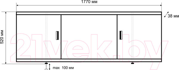Изображение товара Экран для ванны Emmy Виктория 180
