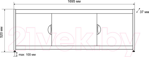 Изображение товара Экран для ванны Emmy Малибу 170