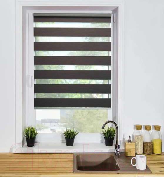 Изображение товара Рулонная штора Lm Decor Винтаж ДН LB 50-06 110x160 (темно-коричневый)