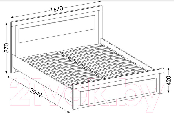 Изображение товара Двуспальная кровать Senira Прыгажуня 160 Г