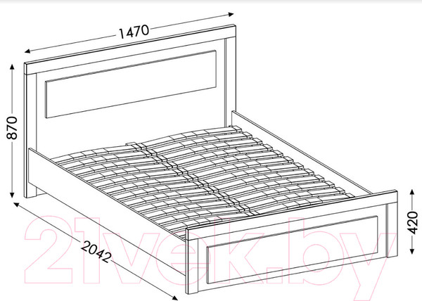 Изображение товара Полуторная кровать Senira Прыгажуня 140 Г
